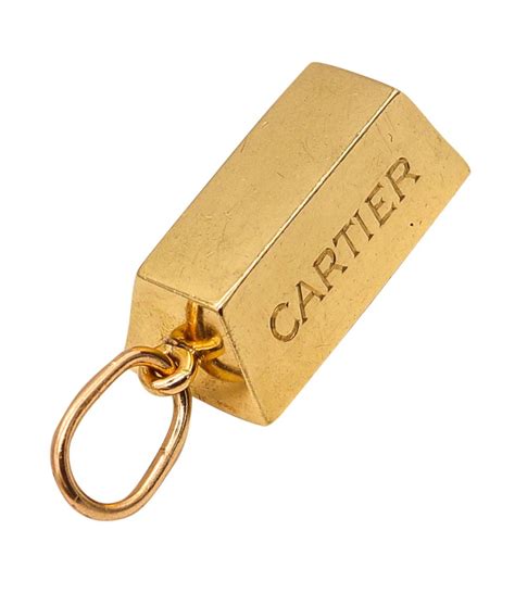 buy cartier platinum ingot pendant